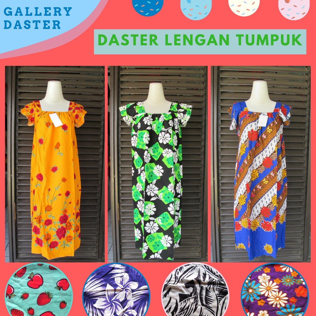 Grosir Daster Batik Katun Murah Bandung Distributor Daster Lengan Tumpuk Dewasa Murah di Bandung Rp.23.500  