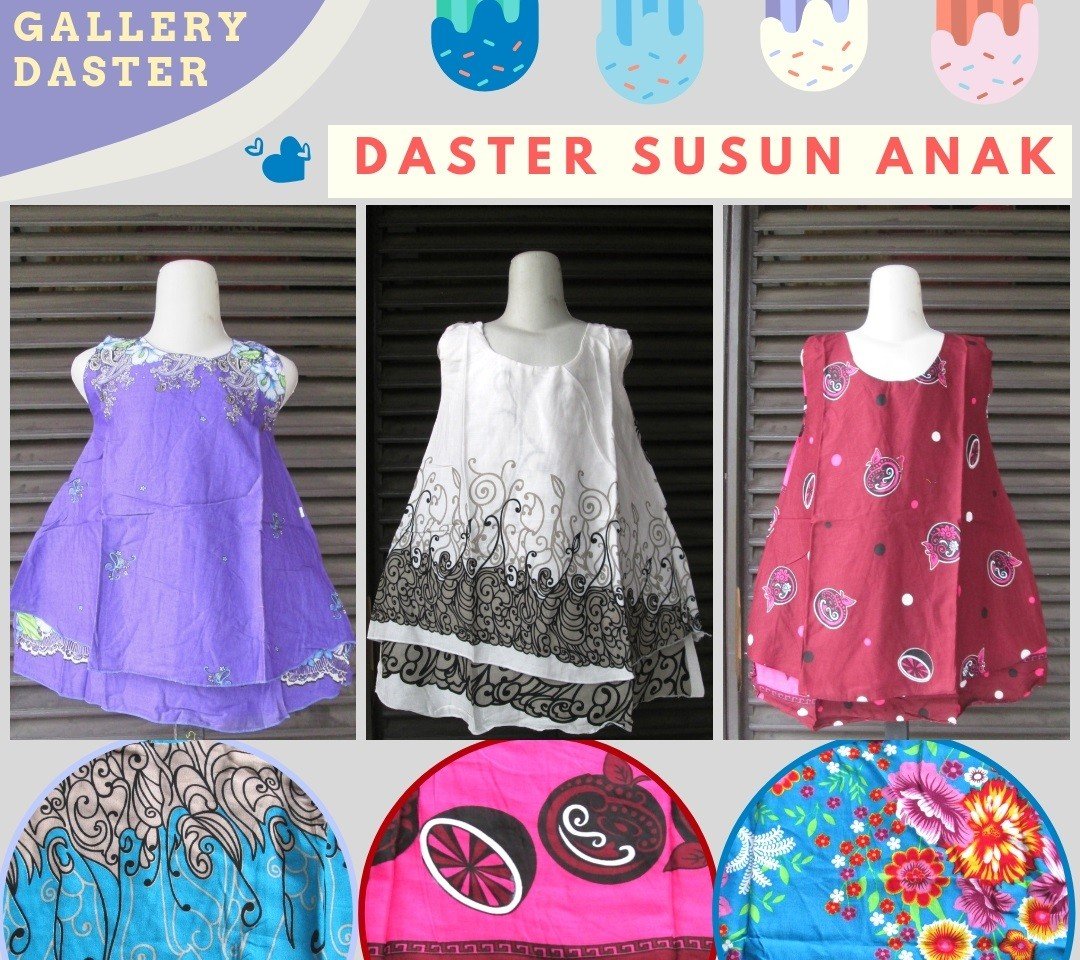 Grosir Daster Batik Katun Murah Bandung Distributor Daster Susun Anak Perempuan Termurah di Bandung Mulai Rp.18.500  