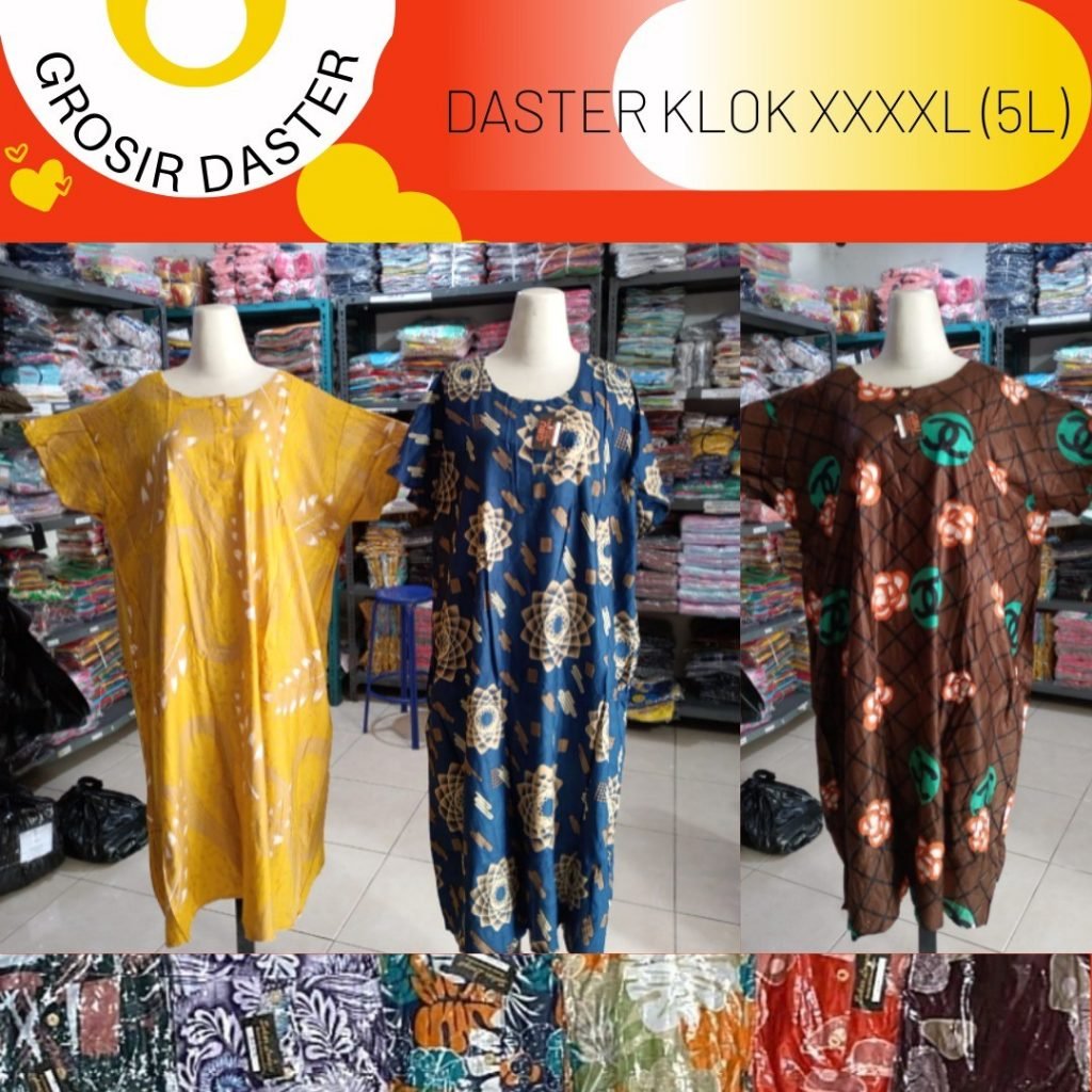 Grosir Daster Batik Katun Murah Bandung GROSIR DASTER KLOK 5 L 34.000  