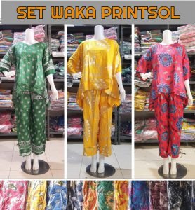 Grosir Daster Batik Katun Murah Bandung Set Waka Printsol Bdr  